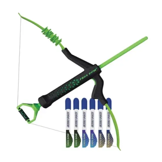 HearthSong  Bow and Arrow Set for Kids ,  32"L Bow and 6 10"L Foam-Tipped Arrows image {2}