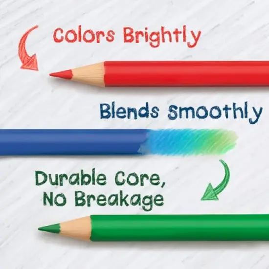 Darice Colored Pencils Bulk, 24 Packs,  Pre-Sharpened Kid Coloring Book Pencils Set image {4}