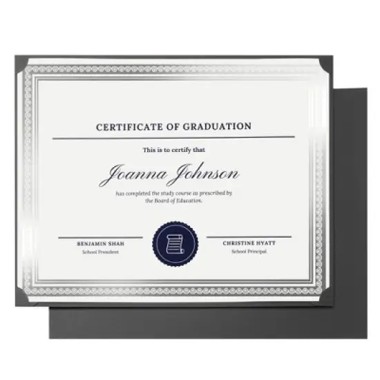 Sustainable Greetings 48-Pack Single Sided Award Certificate Holders for Diplomas, Awards, Certifications (fits 8.5x11, Black) image {3}