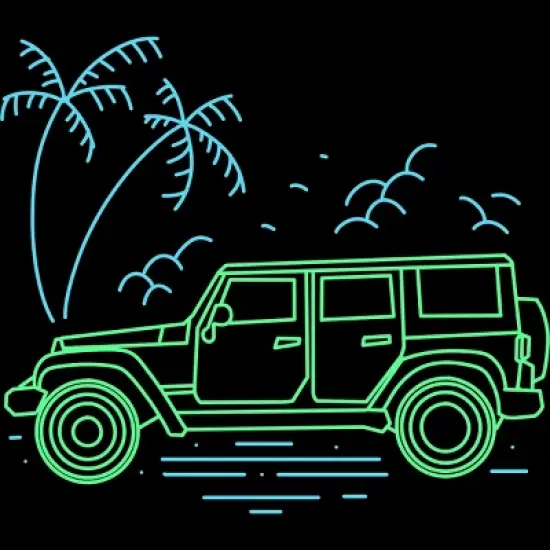 Men's Design By Humans Summer Off-road Trip To The Beach By donipacoceng Tank Top image {1}