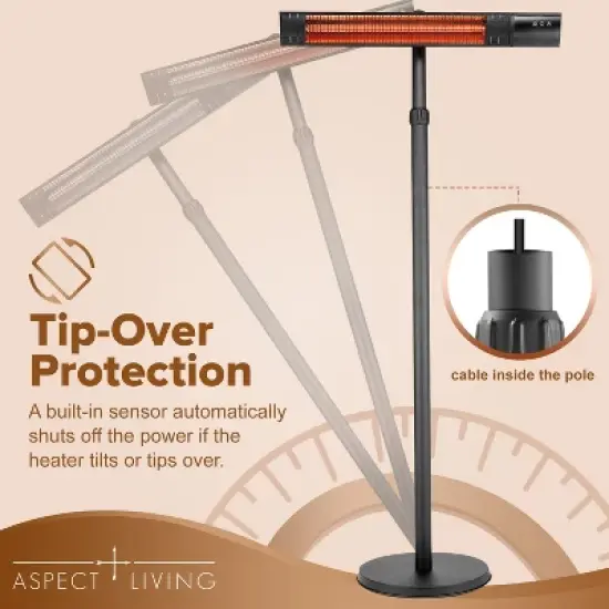 Aspect Living Pole Mounted Electric Patio Heater image {4}