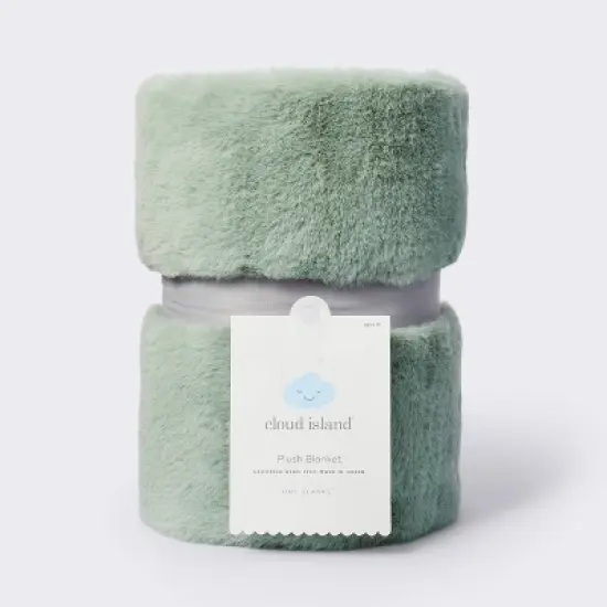 Solid Satin Edge Plush Blanket - Green - Cloud Island&trade; image {3}