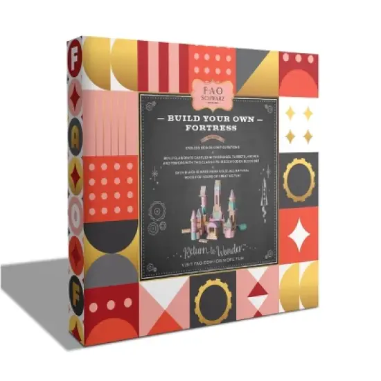 FAO Schwarz Medieval Princesses Wooden Castle Building Blocks Set - 75pc image {4}