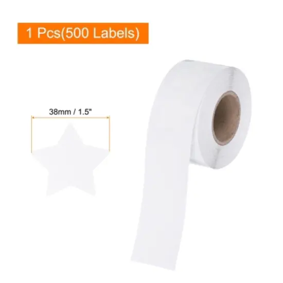 Unique Bargains Removable Waterproof Adhesive DIY Notes Gift Boxes Star Stickers image {1}