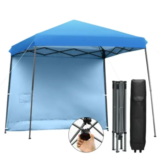 Costway 10ft X 10ft Pop Up Tent Slant Leg Canopy W/ Roll-up Side Wall image {10}
