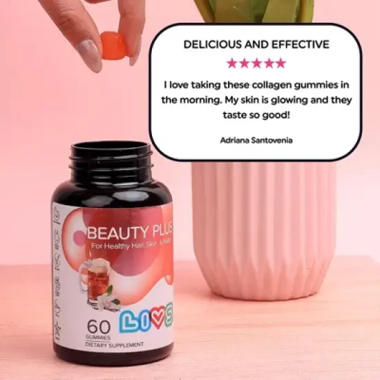 LIVS Gummies Beauty Plus (hair, skin, & nails) image {5}
