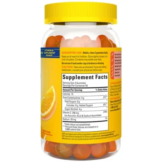 Nature Made Zero Sugar Vitamin C Sugar Free Gummies - 100ct image {1}