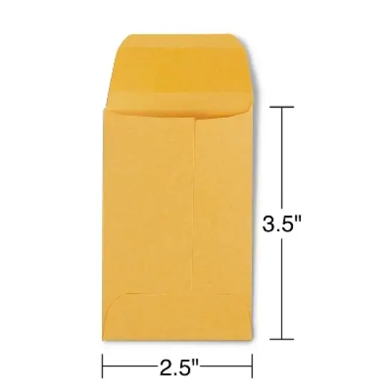 Staples Gummed Currency Envelope 3.5" x 2.25" Manila 250/Box (19726/19301) image {2}
