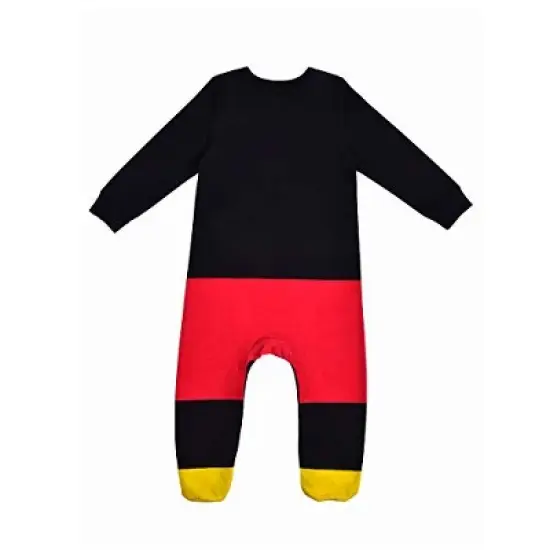 Disney Baby Boy's Mickey Mouse 2 Piece Graphic Printed Footed Bodysuit and Cap Bundle Set for infant image {3}