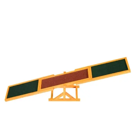 PawHut Wooden Dog Agility Seesaw for Training and Exercise, Platform Equipment Run Game Toy Weather Resistant Pet Supplies image {3}
