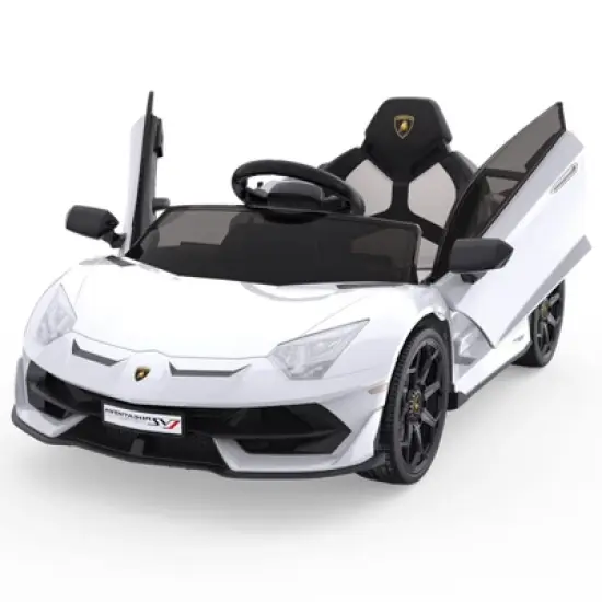 12V Licensed Lamborghini Ride-On Car Sports Car for Kids, Remote Control, LED Headlights, Hydraulic Doors, Seatbelt image {11}