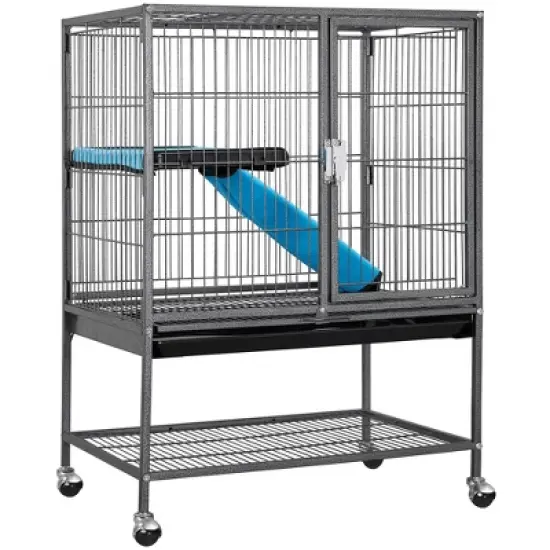 Yaheetech 34in Rolling Metal Small Animal Cage image {8}