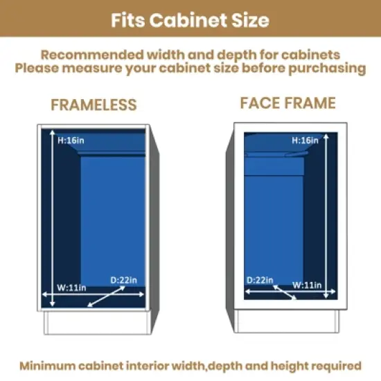 LOVMOR 3 Tier Pull Out Cabinet Organizer, Heavy-Duty Pull Out Drawer, Slide Out Wood Shelf for Cabinets image {4}