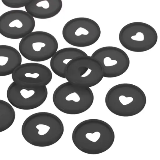 Unique Bargains Plastic DIY Notebook Planner Heart Book Binding Discs 22 Pcs image {3}