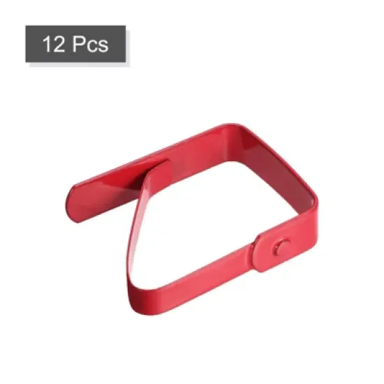 Unique Bargains 420 Stainless Steel Outdoor Restaurant Picnic Tablecloth Clips 12 Pcs image {2}
