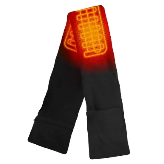 ActionHeat AA Battery Heated Reversible Scarf - Black image {5}