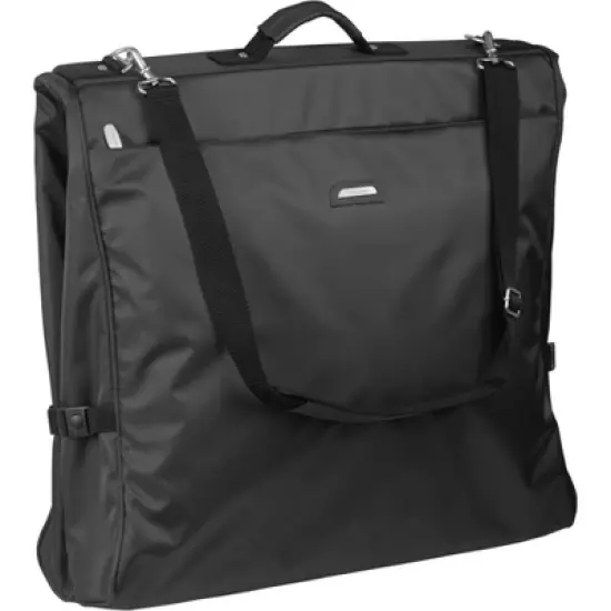 WallyBags 45" Premium Framed Garment Bag with shoulder strap and multiple pockets image {2}