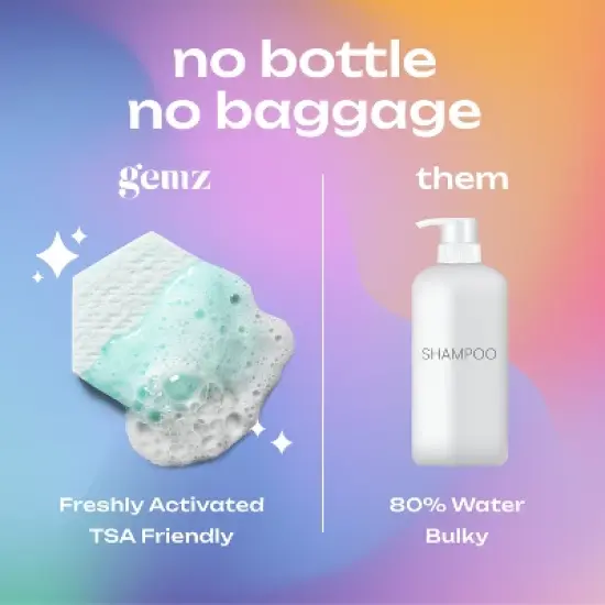 gemz Moisturizing Shampoo, Hydration Lock, Color Safe - 5ct/0.3oz image {4}