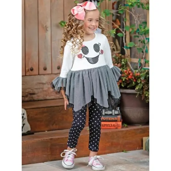Girls It's A Boo Thing Tutu Tunic & Legging Set - Mia Belle Girls image {6}