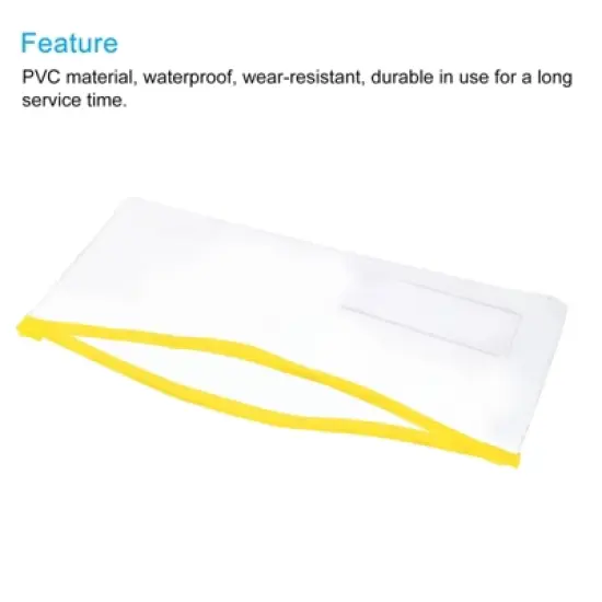 Unique Bargains A6 PVC Waterproof Home Office Travel Zip Envelope File Bags 20 Pcs image {2}