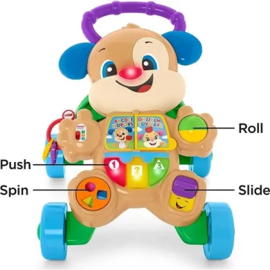 Fisher Price - Laugh, Learn, Grow & Play Baby Walker and Musical Learning Toy with Smart Stages Educational Content, Learn with Puppy​ image {5}