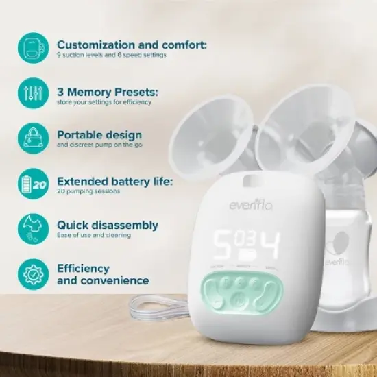 Evenflo Pocket Double Electric Portable Breast Pump image {2}