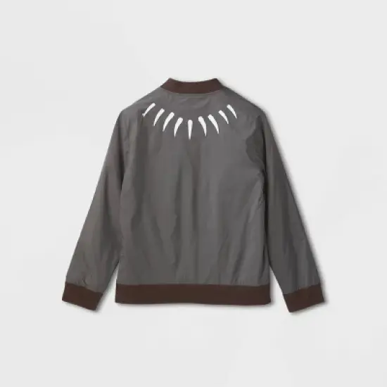 Boys' Marvel Black Panther Adaptive Nylon Bomber Jacket - Black image {1}