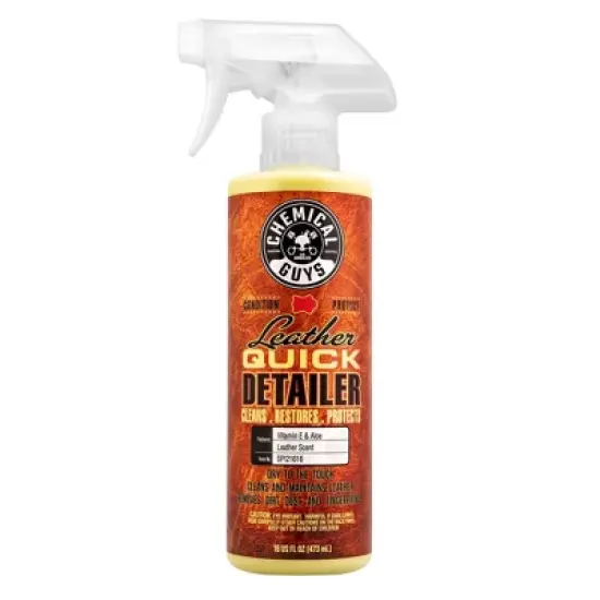 Chemical Guys Leather Quick Detailer Matte Finish Leather Care Spray: Unscented Car Leather Cleaner & Protectant 16 fl oz image {4}