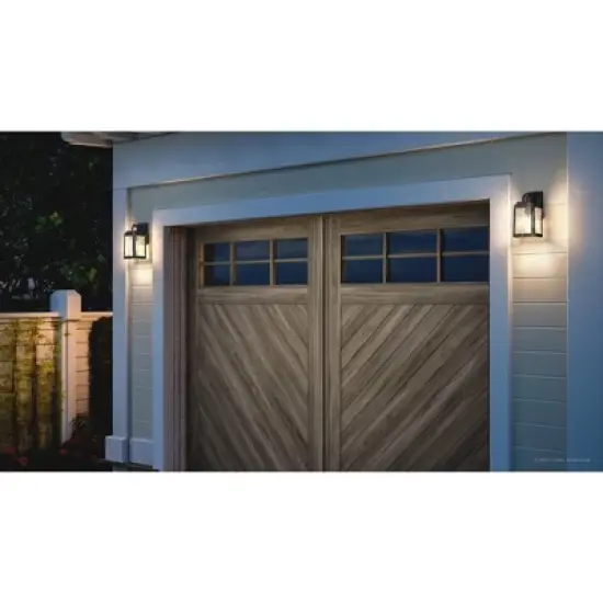 Urban Ambiance Luxury Modern Outdoor Wall Light,  11.875"H x 5.5"W,  Midnight Black Finish, UHP1242 image {1}