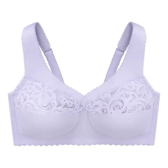 Glamorise Womens MagicLift Cotton Support Wirefree Bra 1001 Lilac image {3}