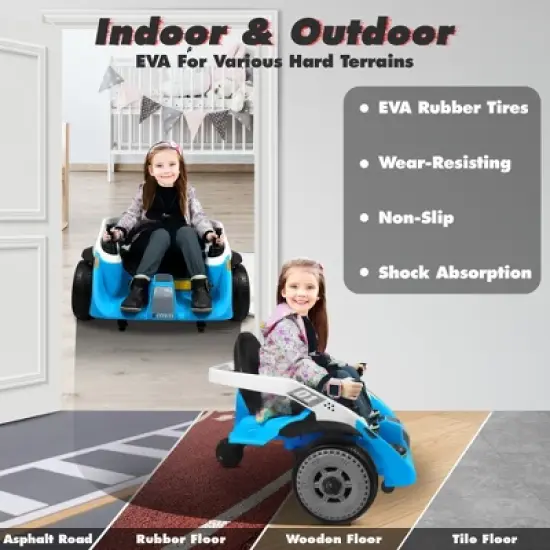 JOYRACER 24V Ride-On Bumper Car w/ Remote, 2&times;100W for Kids Ages 3&ndash;10, 3 Speeds, 360&deg; Spin, High/Low Speed, EVA Tires, Horn/Bluetooth/Music/MP3 image {4}