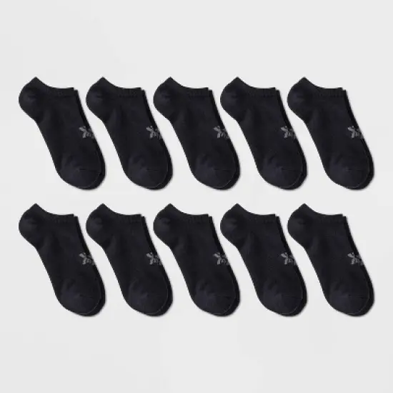 Women's Cushioned Active 10pk No Show Socks - All In Motion&trade; Black 4-10: Arch Support, Zone Cushioning image {3}