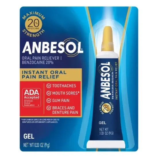 Anbesol Gel Maximum Strength Instant Oral Pain Relief - 0.33oz image {6}