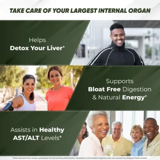 Sandhu's Liver Renew Cleanse Detox, Repair & Support, 70 Capsules, Herbal Supplement for Liver Health, Milk Thistle Dandelion Root with 9 Minerals image {3}