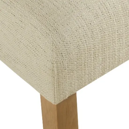 Marin Curved Back Dining Chair Stain Resistant Textured Linen - HomePop image {7}