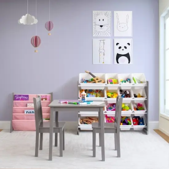 Kids' Bookshelf 4 Tier Book Organizer Seafoam - Humble Crew image {9}