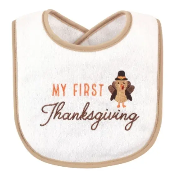 Hudson Baby Infant Cotton Terry Drooler Bibs with Fiber Filling 10pk, Holiday Birthday, One Size image {2}