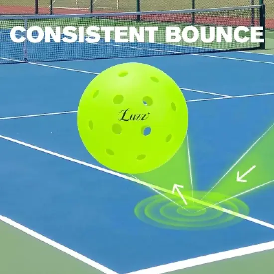 Luzz Outdoor Pickleballs 40 Holes True Flight Balance Technology, Pickle Balls 3 9 Pack Rotomolded Construction for Consistent Bounce Pickleballs image {2}
