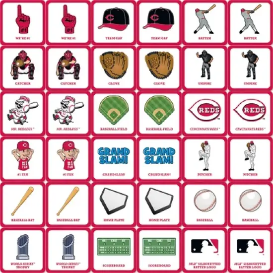MasterPieces Officially Licensed MLB Cincinnati Reds Matching Game for Kids and Families image {2}