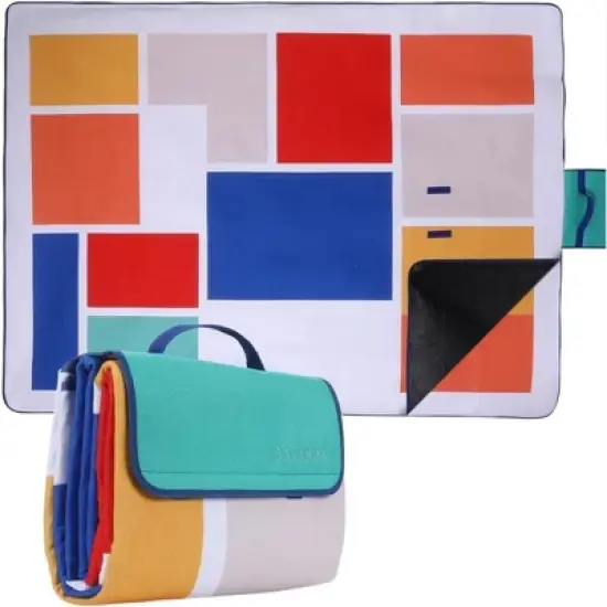 SCUDDLES Picnic Blanket Extra Large, 3-Layer Waterproof, Carry Strap - SCPRGM image {7}