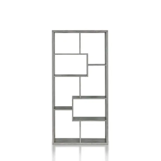 70.98" Crusiton Versatile Bookcase Vintage Gray Oak - miBasics image {8}