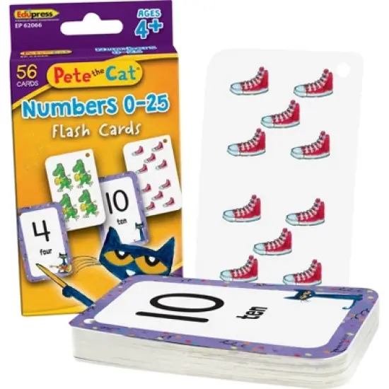 Teacher Created Resources Pete the Cat Numbers 0-25 Flash Cards image {1}