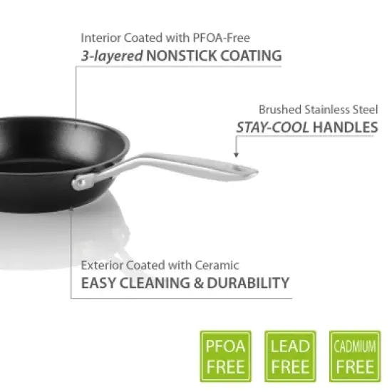 TECHEF Onyx - 8" Nonstick Frying Pan image {3}