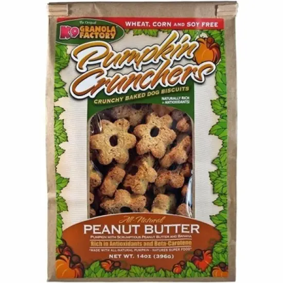 Pumpkin Crunchers Dog Treat Peanut Butter 14oz image {2}