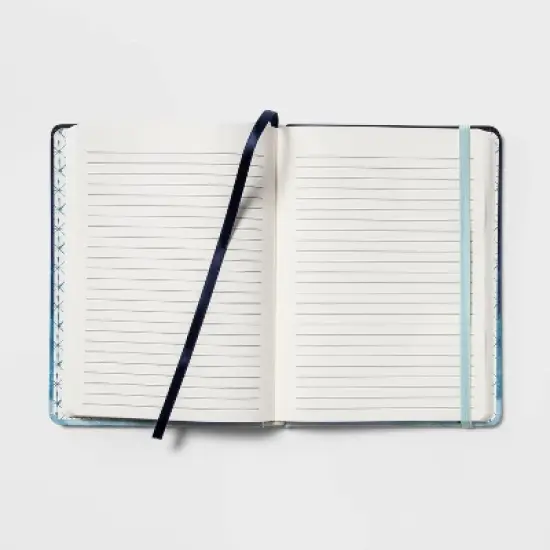 240 Sheet College Ruled Journal 7.75"x5.5" Blue Watercolor - Threshold&trade;: Hard Cover, Acid-Free, Rounded Corners, Multicolor image {2}