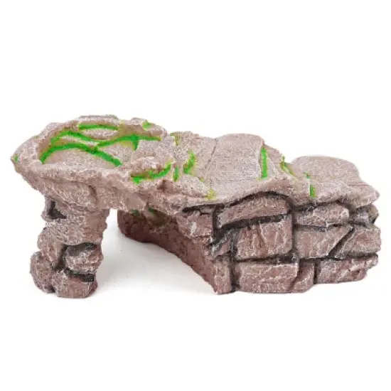 Unique Bargains Resin Turtle Ramp Climb Stone Aqua Decoration Ornament for Aquarium image {2}