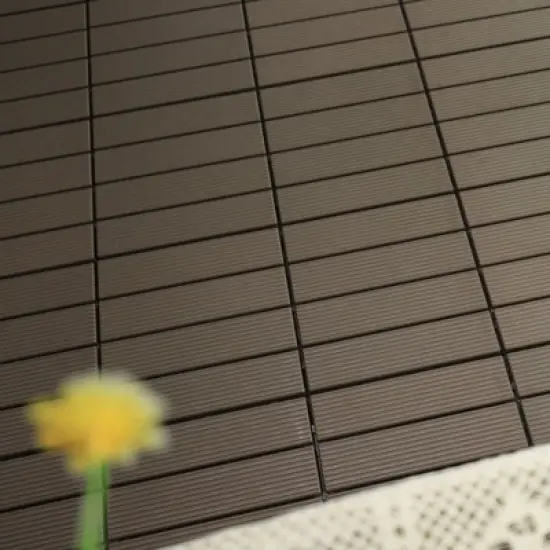 Courtyard Casual Plastic Deck Tiles Chocolate Color Pack of 9 image {1}