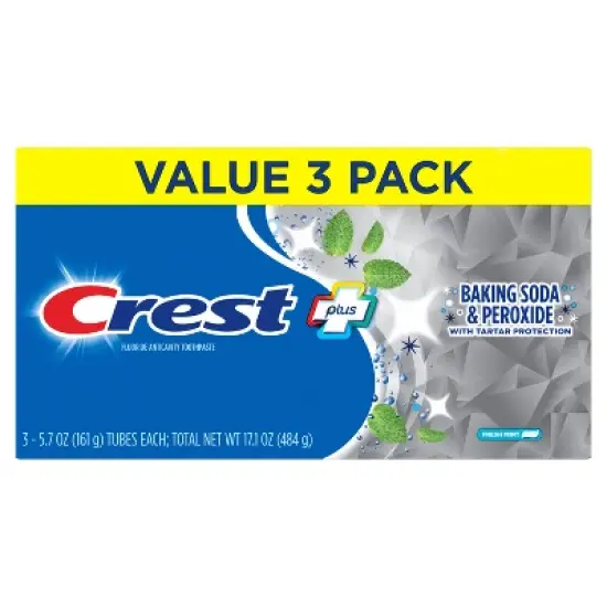 Crest Cavity & Tartar Protection Baking Soda & Peroxide Toothpaste - 5.7oz/3pk image {1}