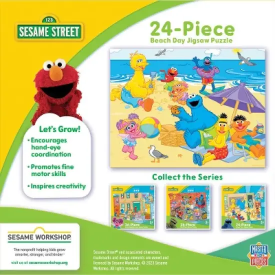 MasterPieces 24 Piece Jigsaw Puzzle for Kids - Sesame Street Beach Day image {3}