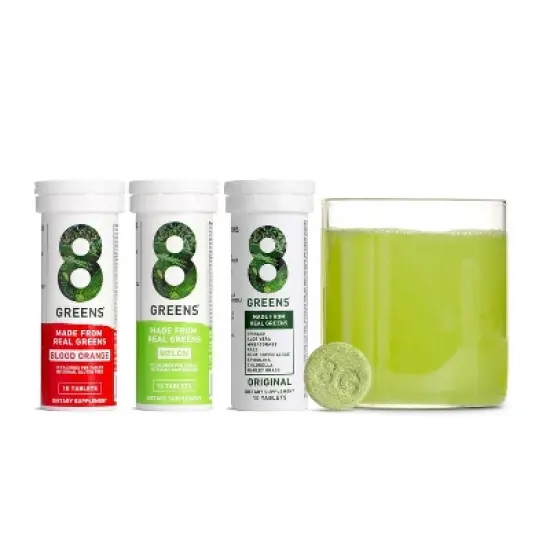 8Greens Variety Original Blood Orange Melon Effervescent - 3pk/30ct image {2}
